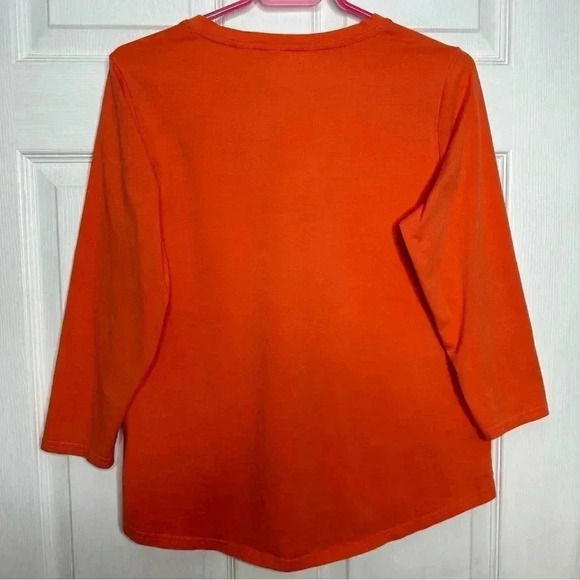 Weatherproof Vintage Shirt V-Neck Orange Size Large - Picture 9 of 16